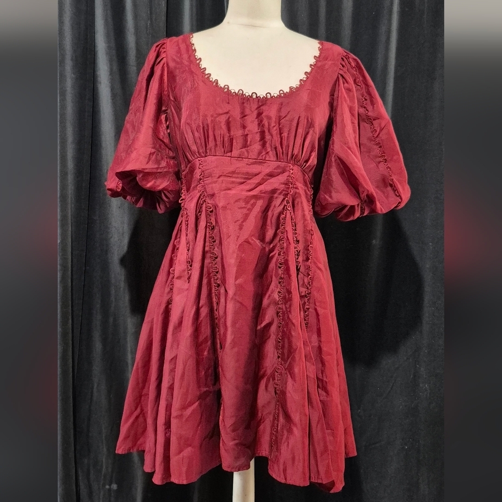 ASOS Deep Red Long Sleeve Dress